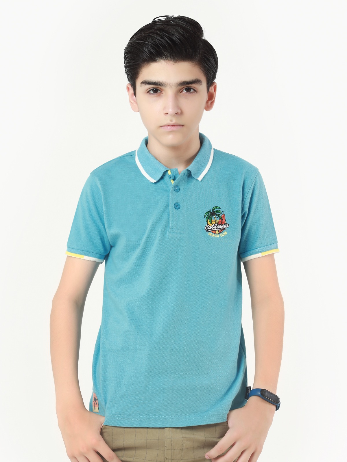 Boy's Light Blue Polo Shirt - EBTPS22-026